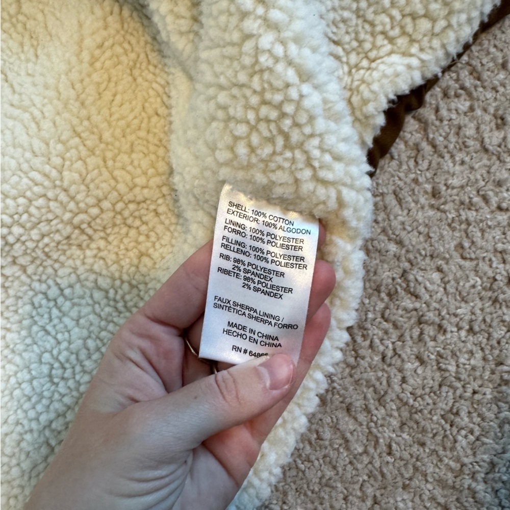 Lee Men’s Brown Sherpa Jacket Size Medium - Picture 7 of 12